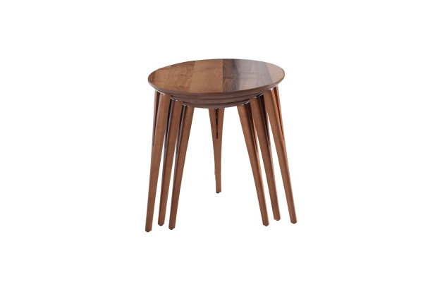 Tavolini da appendere Stand di fiori Set di tavoli di legno Tavolino Tavolo Tavolino da salotto 3 pezzi.