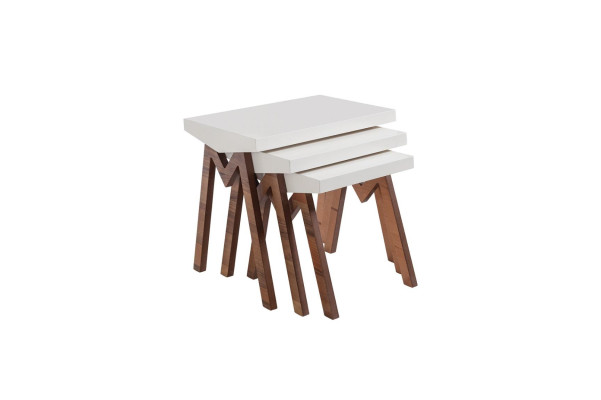 Porta vasi da fiori, tavolini da appendere, tavolini in legno, set di tavolini, tavolino, tavolino da salotto 3 pezzi.