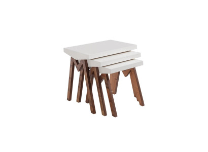 Porta vasi da fiori, tavolini da appendere, tavolini in legno, set di tavolini, tavolino, tavolino da salotto 3 pezzi.