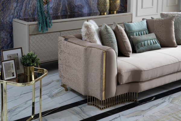 Design divano a tre posti imbottito 232cm divano divani Mobili Big xxl soggiorno