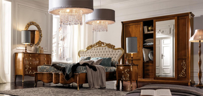 Set camera da letto design hotel lussuosa camera da letto letto comodino 6 pezzi