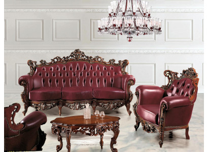 Mobili di lusso divano divano set divano imbottito 3 + 1 posti tavolino in legno 3 pezzi.