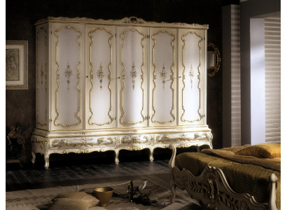 Armadio nuovo a utilizzo multiplo 5 ante cassetti armadio alto in legno bianco