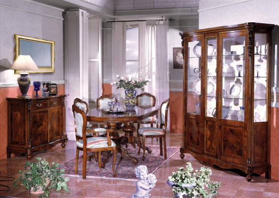 Mobilio da sala da pranzo Tavolo da pranzo Gruppo di tavoli da pranzo Sedia da braccioli Sedia Poltrona Set da 6.