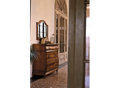 Comò credenza armadio legno comodini mobili italiani massicci specchio 2 pezzi