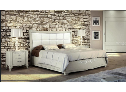 Set di lusso 3 pezzi camera da letto Letto Comodino Set di biancheria da letto Legno Matrimoniale Moderno