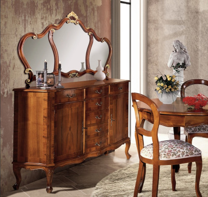 Marrone comò toeletta tavolo trucco pettine comodino specchio 7 cassetti nuovo