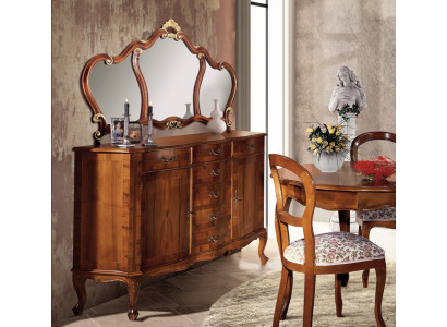 Marrone comò toeletta tavolo trucco pettine comodino specchio 7 cassetti nuovo