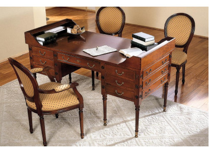 Tavolo con sedia Scrivania in legno Scrivania con cassetti Tavolo da lavoro 2 pezzi