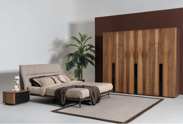 Modern Loft Design Camera da letto Design Letto di lusso Letti Imbottiti Stile Arredamento Nuovo grigio