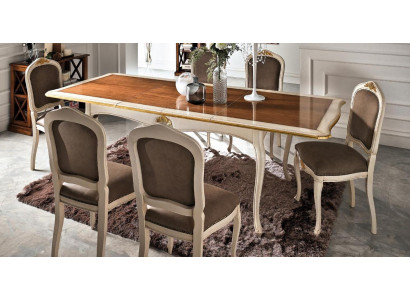 Barocco stile antico tavolo tavolo vero legno design classico tavoli Italia.