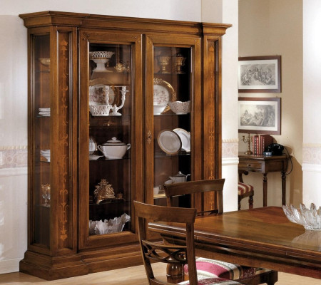 Vetrina 2 ante Armadio Vetrine Mobili per soggiorno Armadietto Design Vetrina Mobili in vetro Nuovo