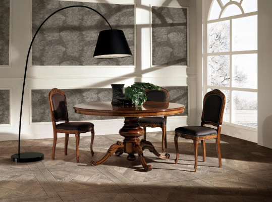 Tavolo da pranzo classico Tavolo Tavoli rotondi Barocco Mobili rococò Tavolini rotondi Nuovi