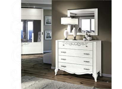 Set di lusso 2 pezzi. Gruppo specchiera in legno console comò armadio moderno nuovo