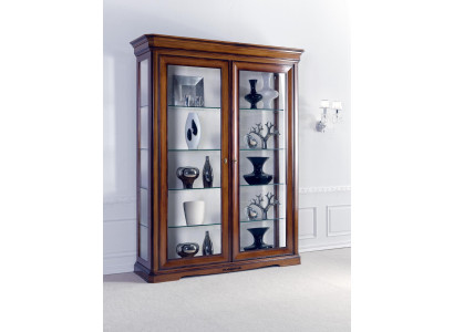 Vetrina soggiorno armadio libreria credenza mobili classici scaffali in legno