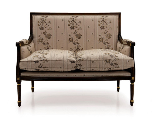 Divano a due posti Classico Nuovo Rivestimento Tessile.