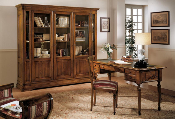Scrivania Segretaria Mobili italiani Tavolo Sedia Set Ufficio 2 pezzi Scrivanie