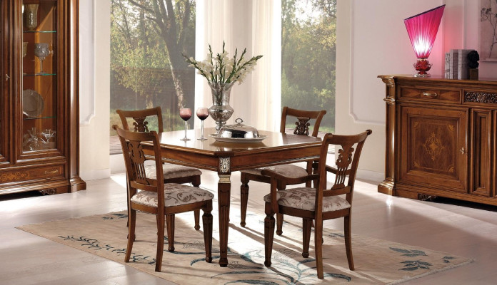 Set 4 sedie sedie poltrone da pranzo in legno moderne gruppo poltrona mobili