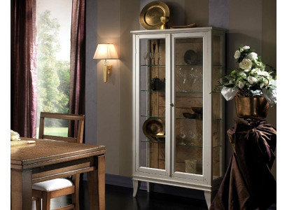 Stile retrò Vetrina in vetro per sala da pranzo Vetrina in vetro Tavolo Vetrina Soggiorno Vetrine