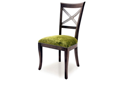 Sedia di design Poltrona Imbottita Sedie da pranzo moderne in legno di lusso Stoffa.