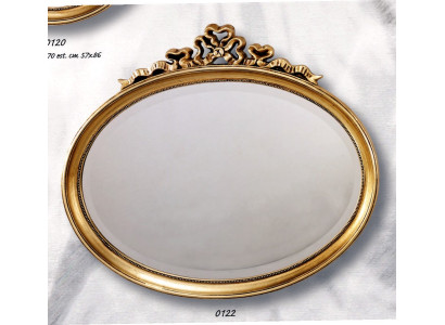 Specchio Classico Ovale in Legno Specchio da Parete Design Oro Nuovo per Soggiorno