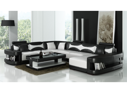 Divano ad angolo di lusso Divano imbottito Divano ad U - Divani in pelle