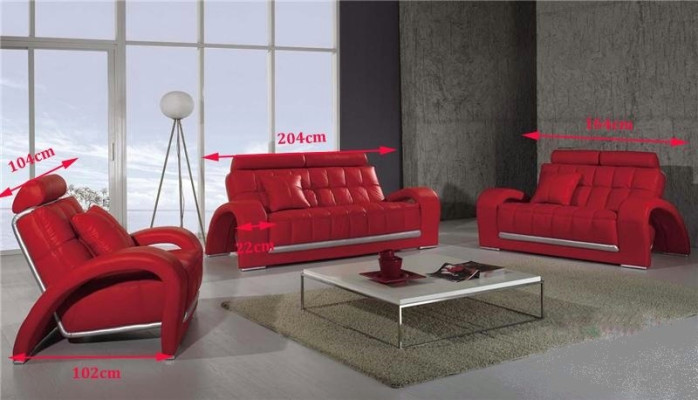 Divano in pelle Divano Set di divani Nuovo set composto da 3+2 posti Design moderno Sofa