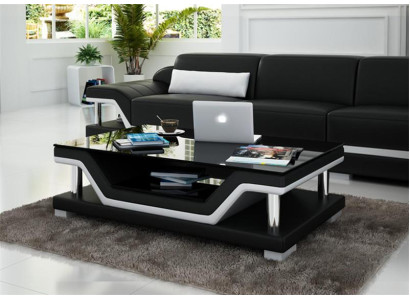 Tavoli imbottiti Tavolino nero Tavolo in vetro Divano Tavolino Moderno