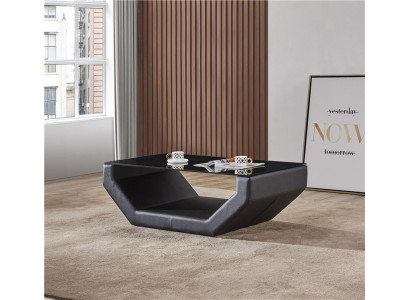 Prestigiosi tavolini in vetro di lusso design divano tavolo divano tavolo laterale in pelle.