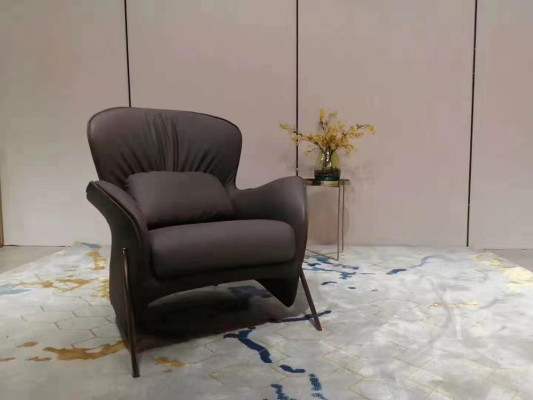 Poltrona Club Lounge, Sedia Designer, Divano Imbottito Singolo 1 Posto, Relax.