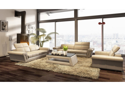 Divano in pelle a tre posti design moderno mod. 5136_3ER