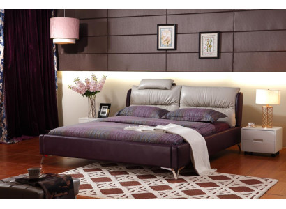 Design di lusso moderno Letto XXL Stile dei letti Decorazione dell'hotel in pelle doppia 140 160