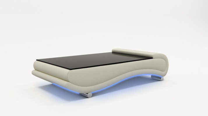 Tavolino Tavolo Imbottito Design Tavolino in Vetro Tavolino Lato in Pelle Divano Tavoli
