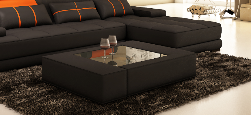 Tavolino di vetro di lusso: tavolino moderno per il soggiorno - Sicuro per i bambini