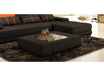 Tavolino di vetro di lusso: tavolino moderno per il soggiorno - Sicuro per i bambini