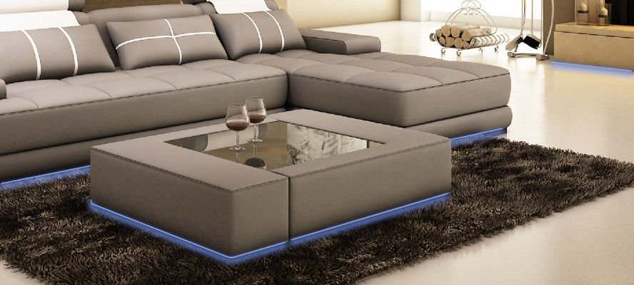 Tavolino di vetro di lusso: tavolino moderno per il soggiorno - Sicuro per i bambini