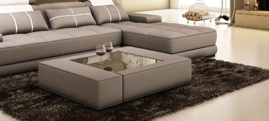 Tavolino di vetro di lusso: tavolino moderno per il soggiorno - Sicuro per i bambini