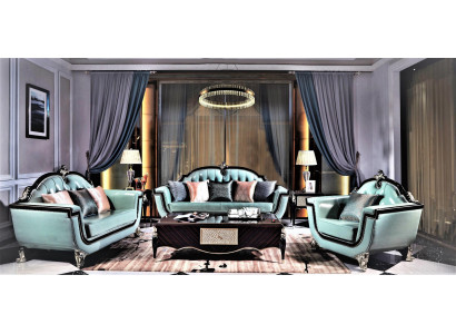 Divano 3+1 posti di design con set di divani imbottiti Nuovi 2 pezzi Set Nuovo