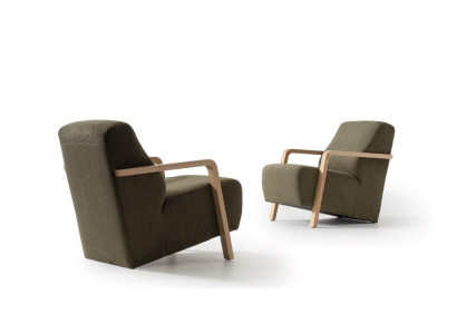 Design poltrona monoposto per soggiorno Confortevole imbottitura Mobili verdi