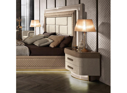 Letto comodino comò set camera da letto design lusso completo Italia nuovo 7 pezzi.