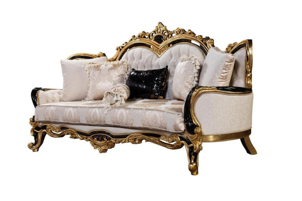 Sofà classico di lusso con poltrone set soggiorno 3 + 1 posti Chesterfield.