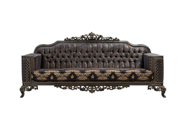 Chesterfield divano a 3 posti, divano design di lusso, divani imbottiti in tessuto, nuovi.