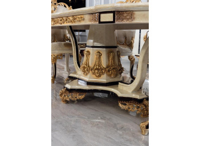 Classico lusso tavolo legno tavoli barocco rococò stile antico sala da pranzo soggiorno nuovo