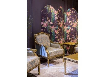 Poltrona monoposto di lusso 1 posto imbottito sedile tessuto design Art déco