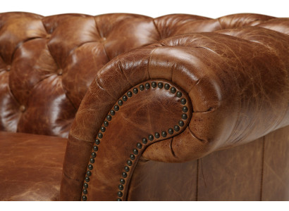 Chesterfield 100% Vera Pelle Divano in Pelle Divano Sofa Divano Imbottito Divano Classico