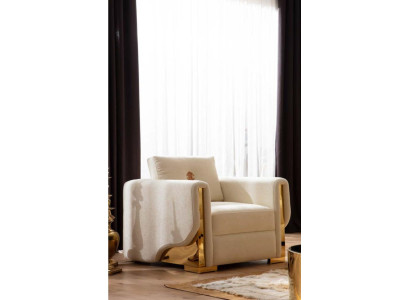 Design poltrona monoposto Tessuto Soggiorno Lounge Metallo Design di lusso Divano Mobili