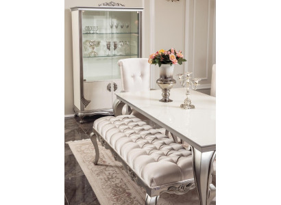 Sgabello sedute panche Design Tessuto Tessuto Salotto Banca Lusso Chesterfield.