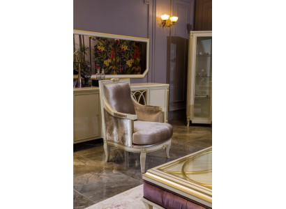 Poltrona Art déco Relax Lounge in tessuto sedile di lusso in Poliestere.