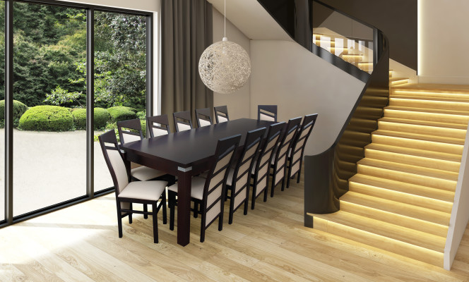 Design set da pranzo con tavolo e 12 sedie - set da pranzo.
