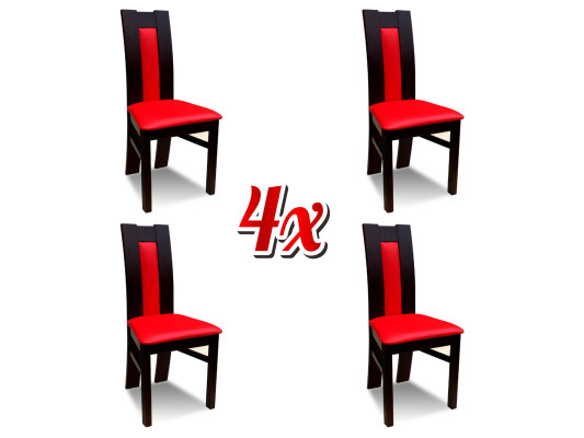 Set di sedie imbottite in legno 4x per soggiorno nuove, gruppo da pranzo.   Set di sedie imbottite in legno 4x per soggiorno nuove, gruppo da pranzo.
